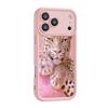 Pink diamond studded tiger pattern phone case suitable for iPhone 17 16 15 14 13 12 11 Pro/Max/Plus anti drop and shockproof