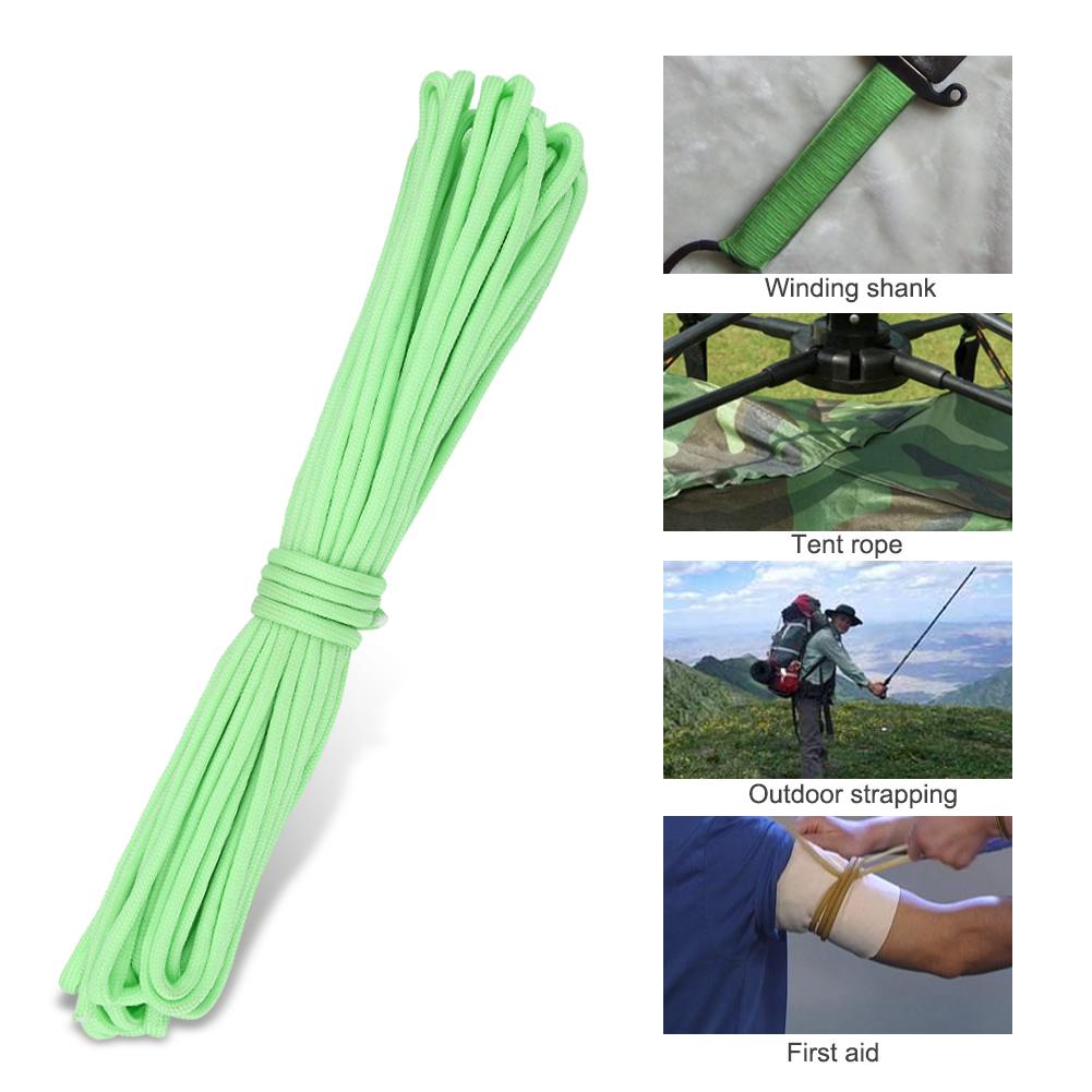 

Світловідбивний шнур паракорд, ланцюжок 9 ядер, для виживання на природі, світиться у темряві, парашутна мотузка, білий