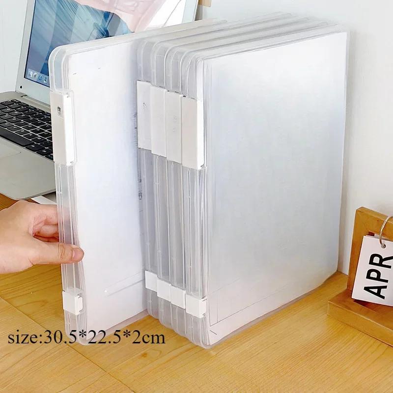 Transparent A4 File Sorting Folder File Organizer Box Office Stationery Document Bag Home Certificate File Plastic