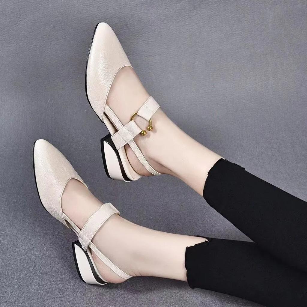 zapatos de mujer women classic light weight spring & summer hollow out square heel shoes lady cool blue leather work shoes ab259