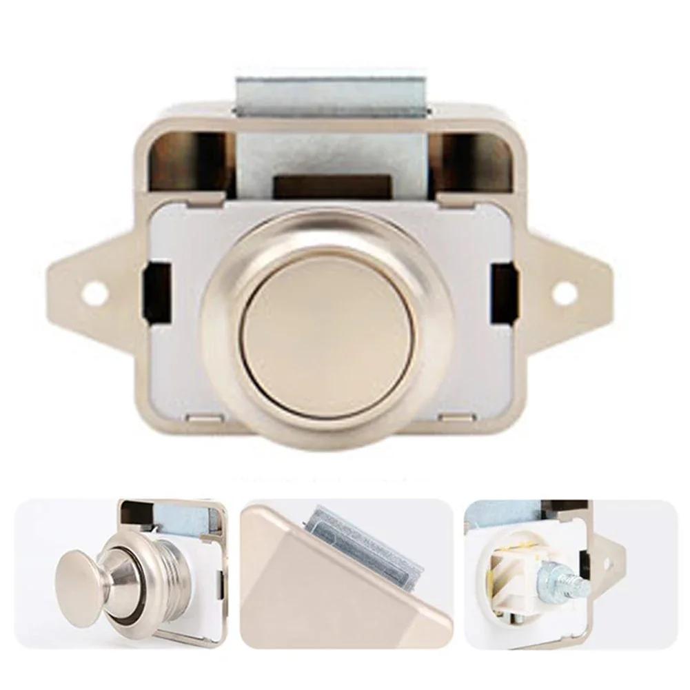 Schlüssellose RV-Schrankschlösser, Schranktürverschlüsse, Schubladenschlösser, schlüsselloser Knopf aus Zinklegierung für Wohnmobile, Wohnmobile, Wohnwagen