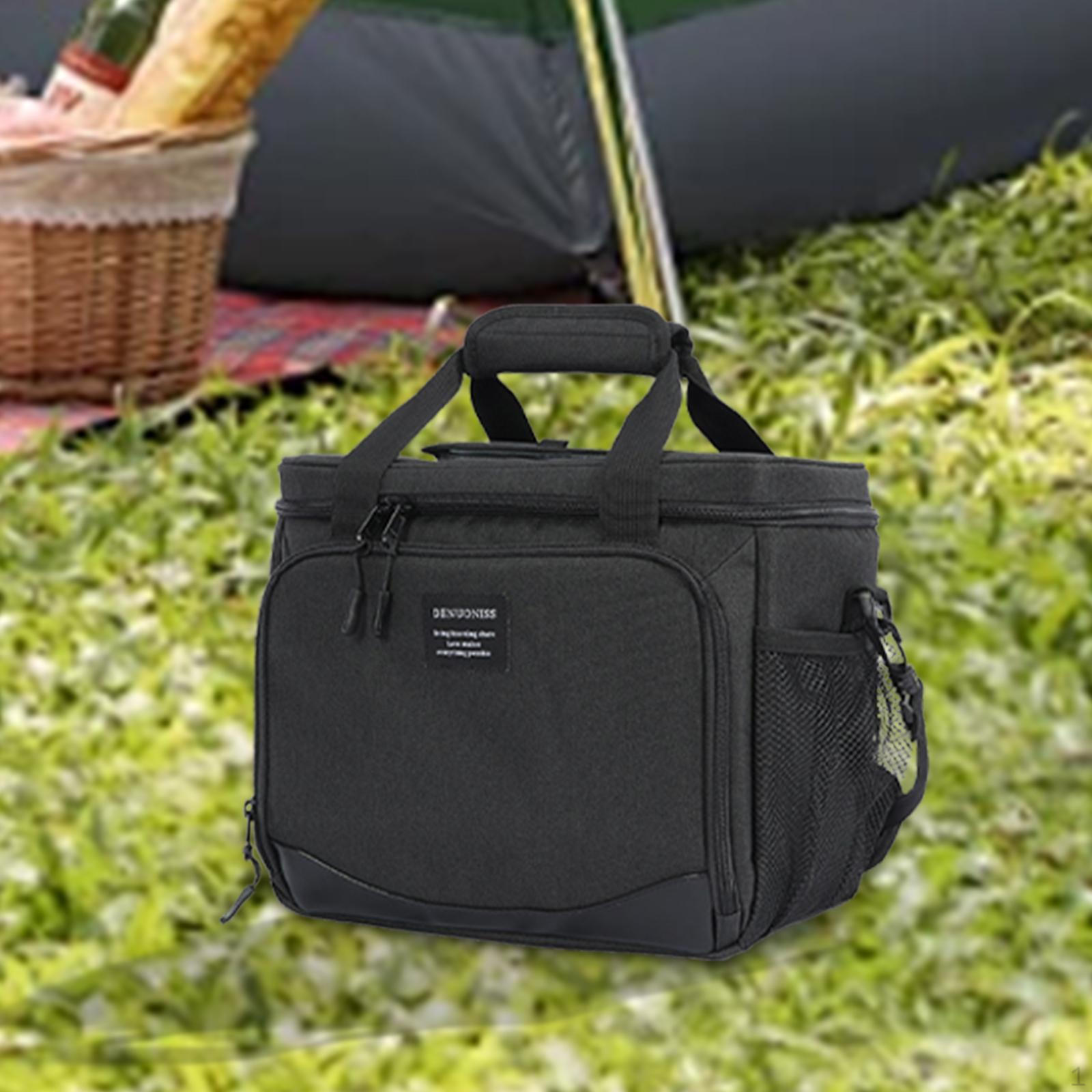 

Insulated Lunch Bag Hiking Beach Food Box Container Tote Picnic for темно-синий