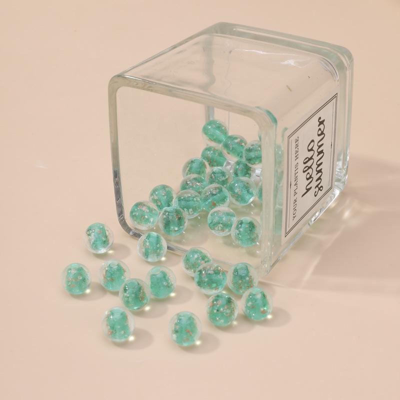 Luminous Gold Sand Glass Charm Pendant Necklace & Bracelet Kit - DIY Ancient Style Beaded Jewelry Accessories