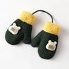 Children Gloves in Autumn and Winter Double-layer Plus Velvet Thickening Warm Cute Gloves for 0-3 Years Old Toddlers