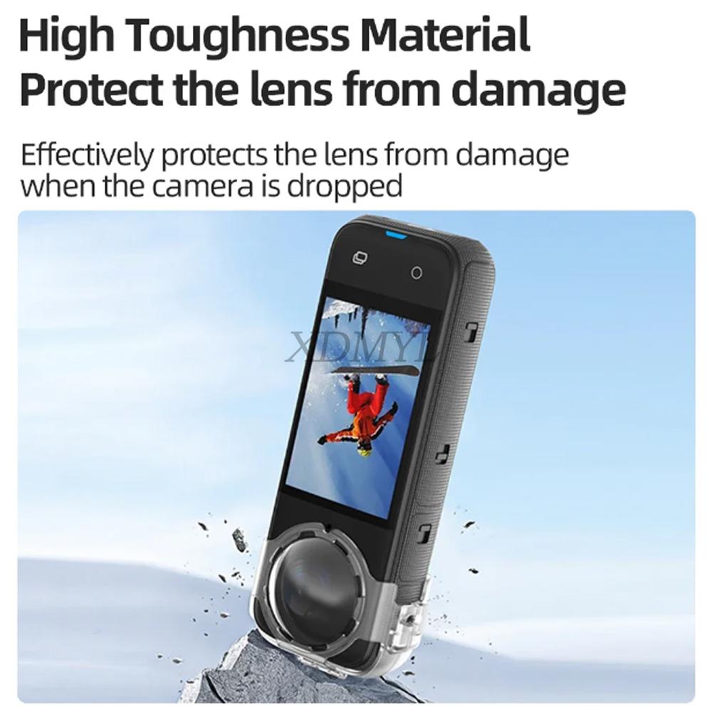 Anti-fogging Lens Guard Cap For Insta360 X4 Panoramic Sports Camera Transparent Protective Cover Anti-Scratch Shell Accessories