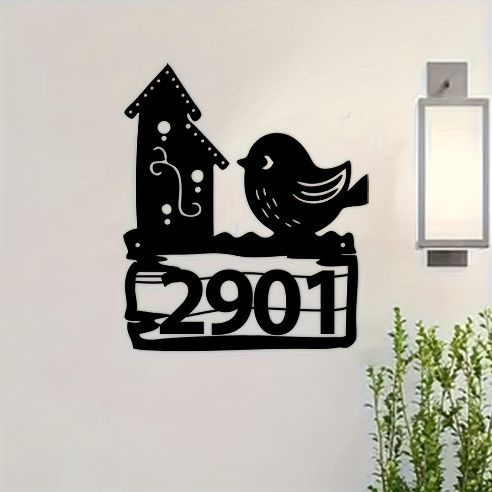 Vintage Metal Address Sign Wall Mount House Number Home Decor Durable Gift