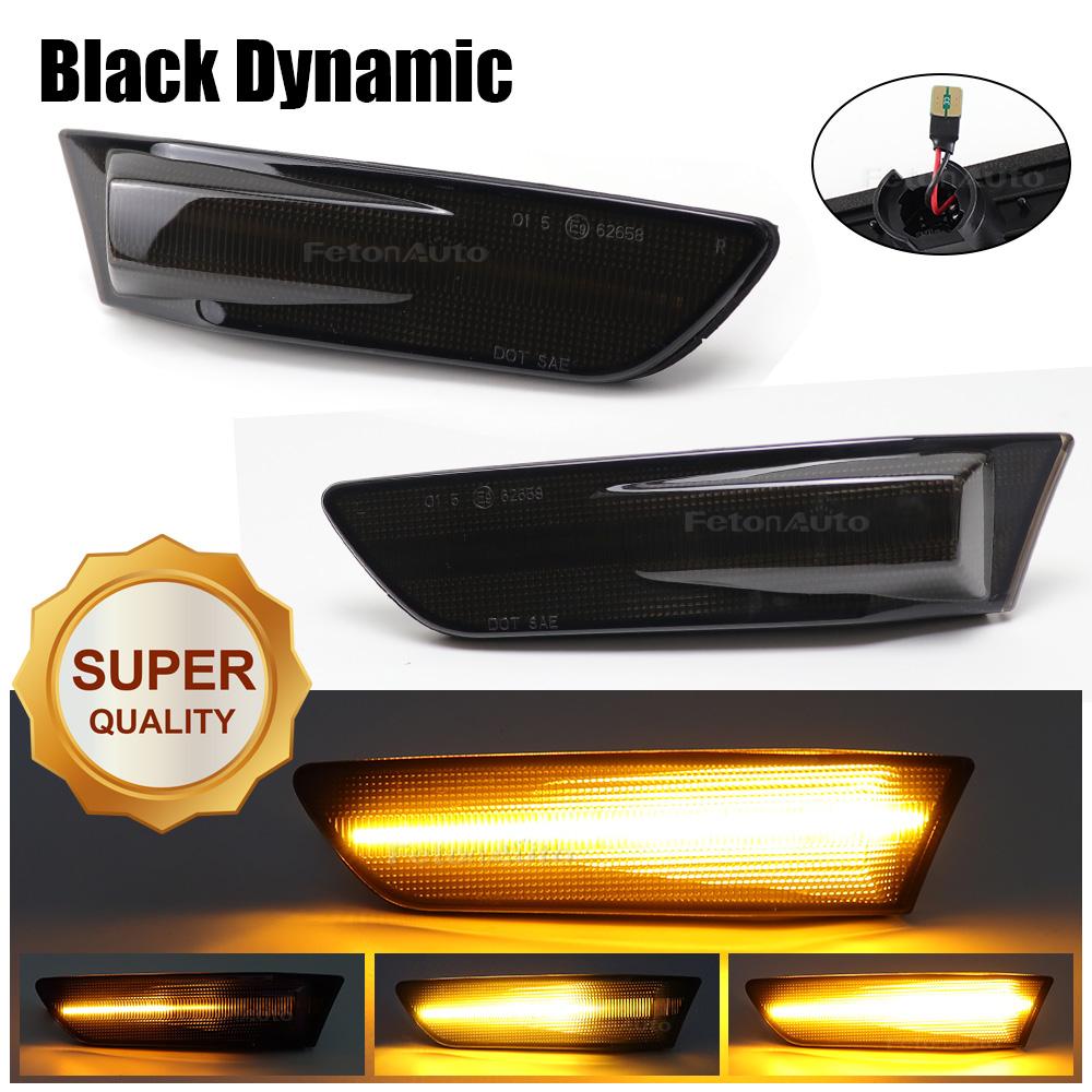 LED Sequential Turn Signal Side Marker Lamps for Nissan Skyline 350GT Infiniti G35 2D Coupe 03-07 Blinker DRL Indicator Lights