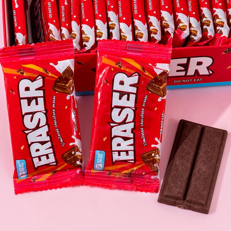 Cartoon Chocolate Design Eraser Eraser Student Painting Writing Pencil Eraser Stationery School Office Supplies