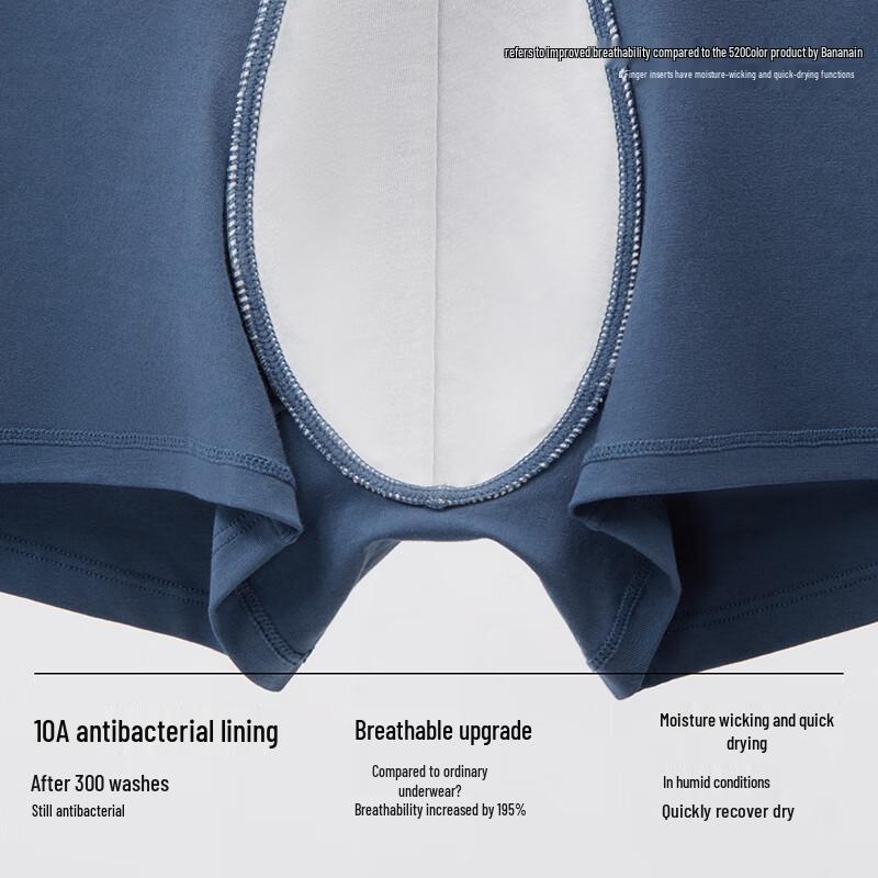 Banana In Silver Skin 300S Men's 6-Pack Antibacterial Boxer Briefs