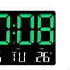 Alarm Clock Digital Multifunctional LED Display Temperature Kids Adults Wall