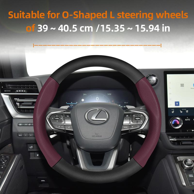 For Lexus Carbon Fiber Texture Perforated Leather Steering Wheel Cover Is 250 350 Rx 330 Nx Gs Es  Lx 570 Gx 460 Rx400h Ct200h