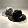 1 Pz Nuovo Cappello Unisex Moda Uomo Donna Lana Tesa Larga Cappello Jazz Cappelli Cappelli da Donna Sombrero Cawboy Fedora