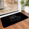 Black Cat Pattern Door Mat Cute Pet Theme Rug Non Slip Absorbent Entrance Mat Home Decor High Definition Durable Indoor Outdoor