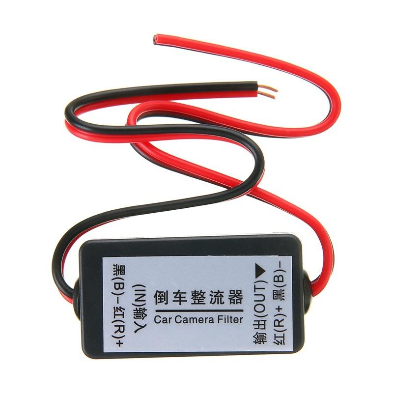 

12V DC Power Relay Capacitor Filter Rectifier for Car Rear View Backup Camera Auto Car Eliminate interference car cam Connector