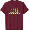 Alien Abbey Road Crossing Parody Graphic Tee Cool Funny Cotton T-Shirt Trip