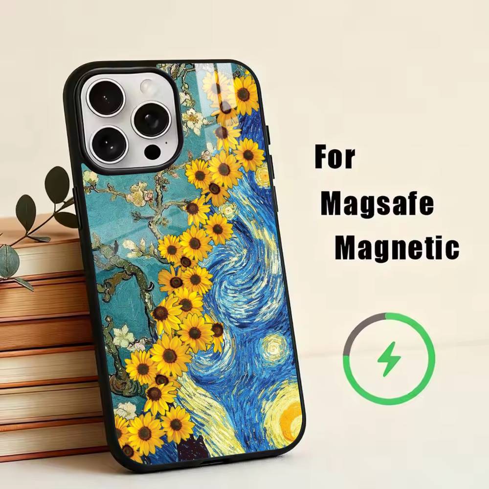 Vincent Van Gogh Phone Case For iPhone17,16,15,14,13,12,11 Plus,Pro Magnetic For Magsafe Wireless Charging
