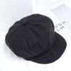 Boina otoño e invierno retro octogonal de lana sombrero de ocho paneles sombrero de pintor moda para mujeres jóvenes literarias sombrero cálido