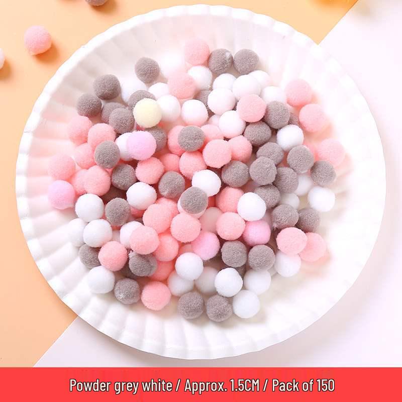 Mixed Color Fluffy Pom Poms: High Elasticity Handmade Plush Balls for DIY Decorative Accessories