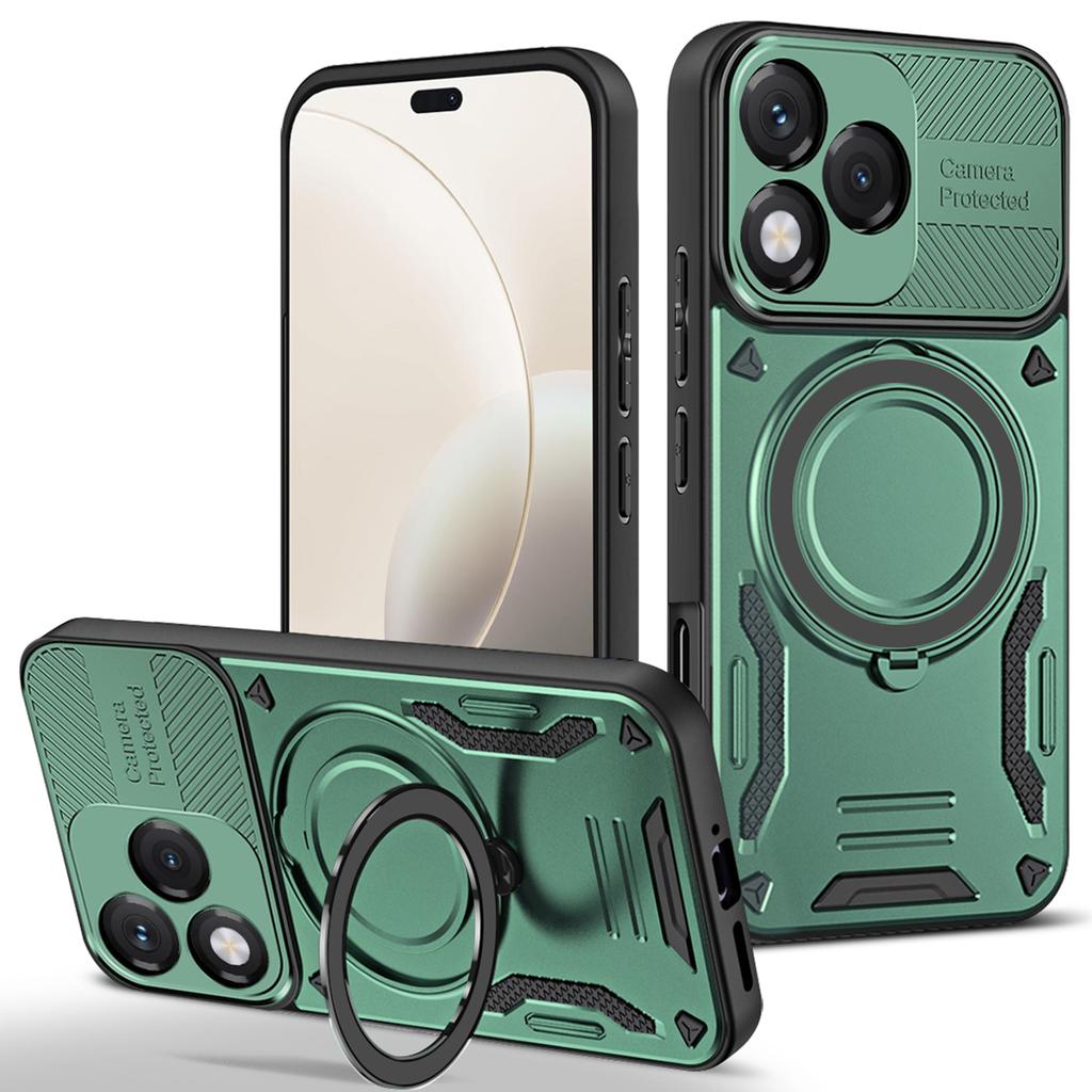 For Honor 400 Lite 5G Magnetic Case Shockproof TPU + PC Phone Back Cover with Kickstand