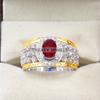 Ruby Oval Cut Gemstone With 925 Sterling Silver Ring For Men's #B546 JL375686405268