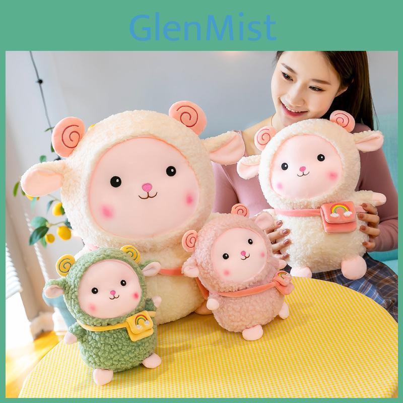 Rainbow Sheep Plush Toy With Soft Short Velvet For Kids Bedroom Decor Gift