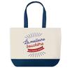 Sac shopping - PLANETEE - Bouchère Meilleure du Monde - Fond bleu - Coton 40x45 cm - Grand format