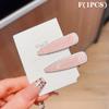 Simple Wave Oval Pink Seamless Hair Clip Women Acetate Sheet Bangs Clip Hair Duckbill Clip Hairpins Hair Styling Tool Gift