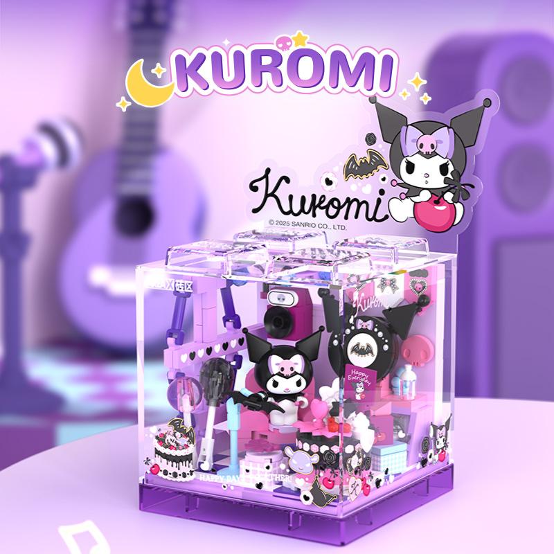 

AREA-X Серия Sanrio Куроми Хелло Китти Синнаморолл Строительные Блоки MOC Креативный Дом Украшение Модель Кирпичи Игрушки Для Подарков Взрослым with box