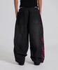 Jeidideuleondeon (M) Cross Script Embroidered Jean Black