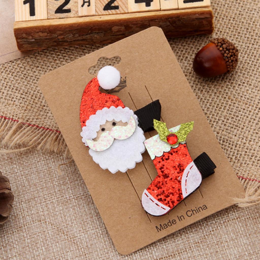 Christmas Hairpin Christmas Barrettes Christmas Hair Clip Santa Headpiece New Year Party Christmas Hair Accessories