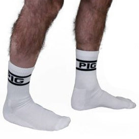 Chaussettes blanches PIG x 2 Paires - Mr B - Mister B - CHAUSSETTES