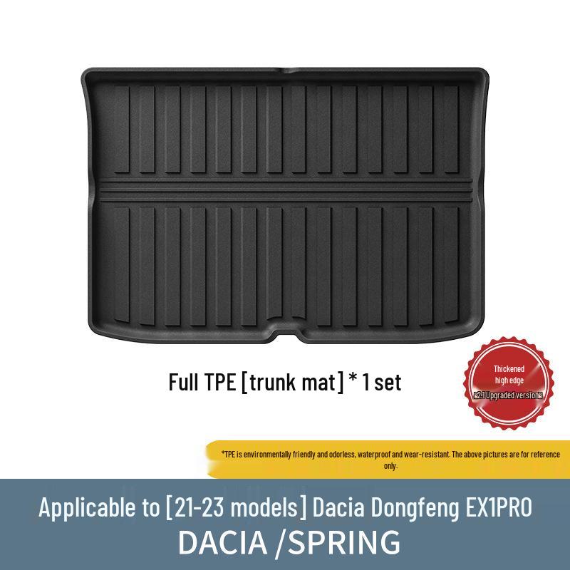 TPE Trunk Mat for 2021-2023 Dacia Dongfeng EX1 PRO/Dacia Spring Cars Black