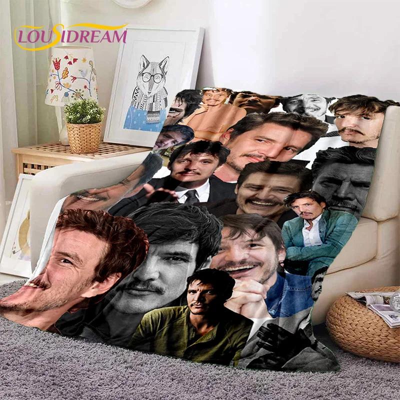 

3D Jose Pedro Pascal Actor Star Soft Blankets,Keep Warm Throw Blanket Comfortable Blanket for Picnic Beds Sofa Home Bedroom Gift 75x90cm