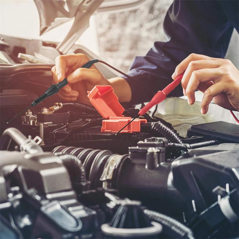 4Pcs Insulation Piercing Needle Pin Non Destructive Multimeter Test Probe 10A 600V For 2mm Test Lead Multimeter Test Probe