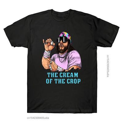 Macho Savage The Cream Of The Crop Full Color Funny Men T-Shirts Cotton Black Tees Men Printing Tshirt Plus Size T-Shirts Men