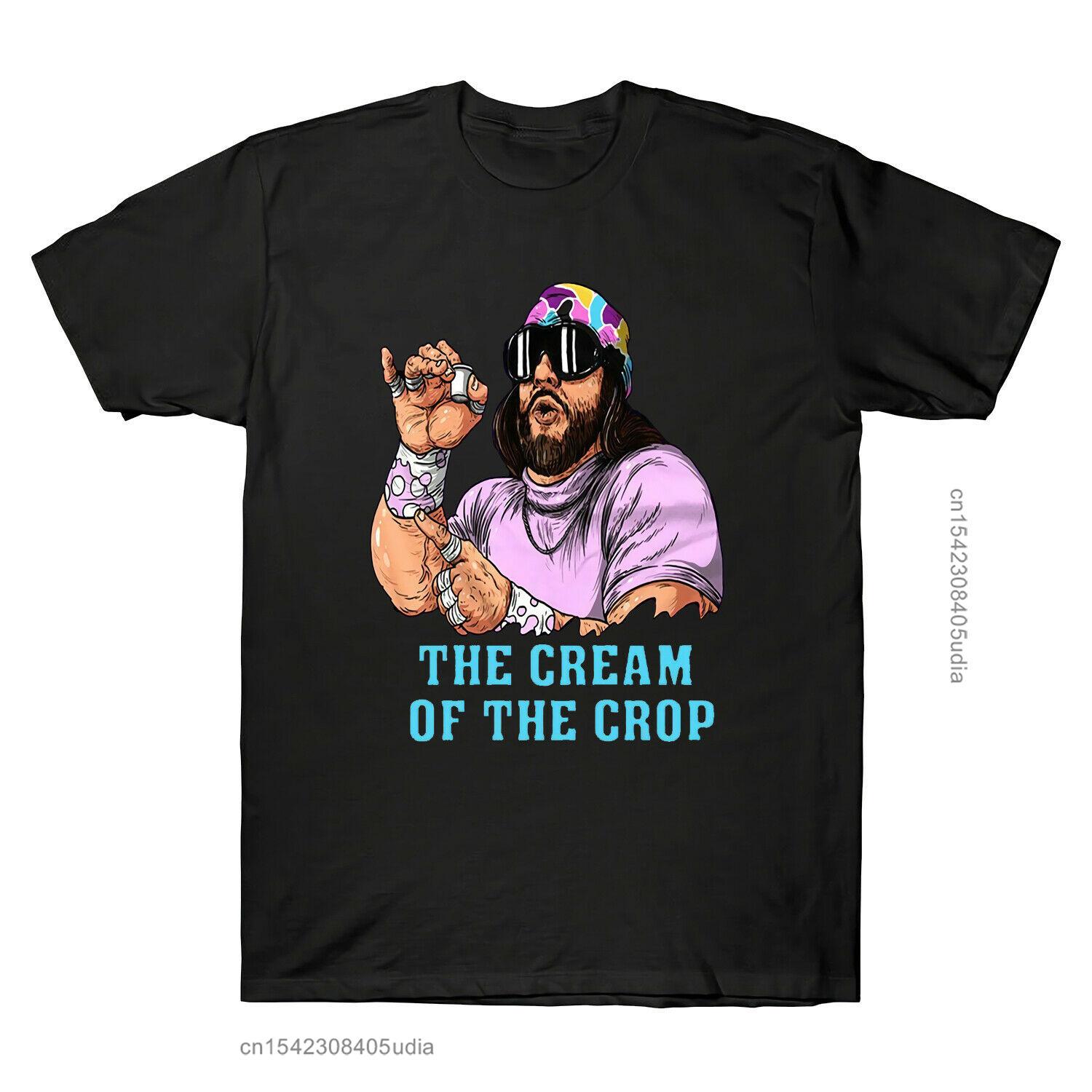 Macho Savage The Cream Of The Crop Full Color Funny Men T-Shirts Cotton Black Tees Men Printing Tshirt Plus Size T-Shirts Men... S разноцветный