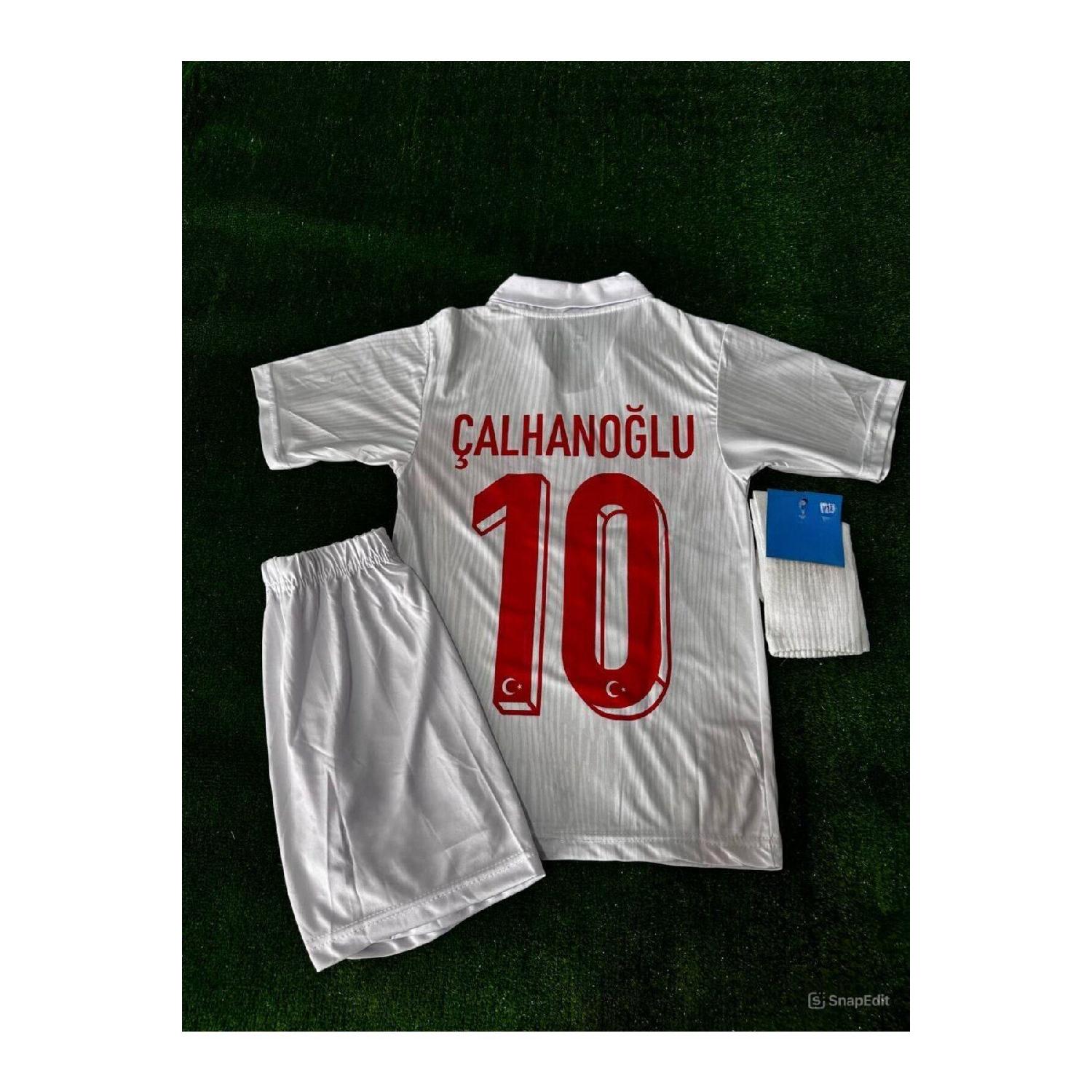 

Детская белая майка Hakan Alhanolu, Турция Евро-2024 3-4 Yaş чистый