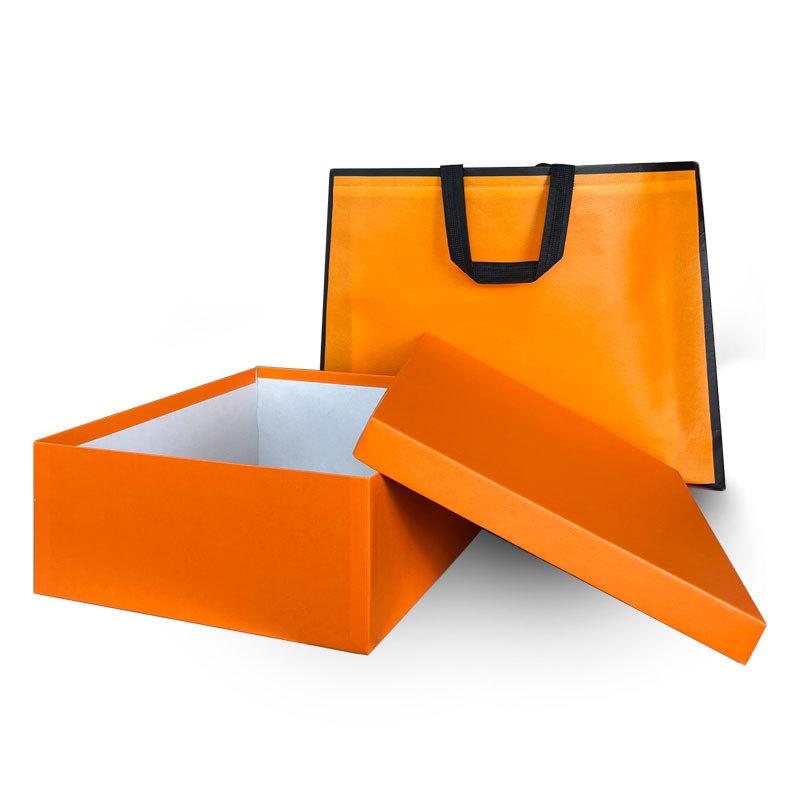 

Simple high-end gift box accessories gift box high-end sense carton large size high-quality gift box packaging box Orange gift box
