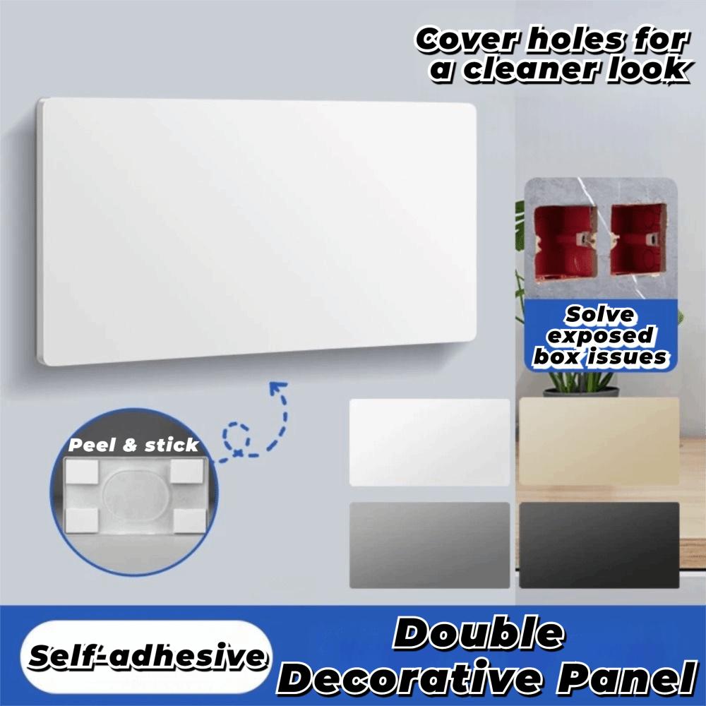 Self-adhesive Wall Hole Cover White Decorative Panel Plate Panel Decor Cover Home Improvement