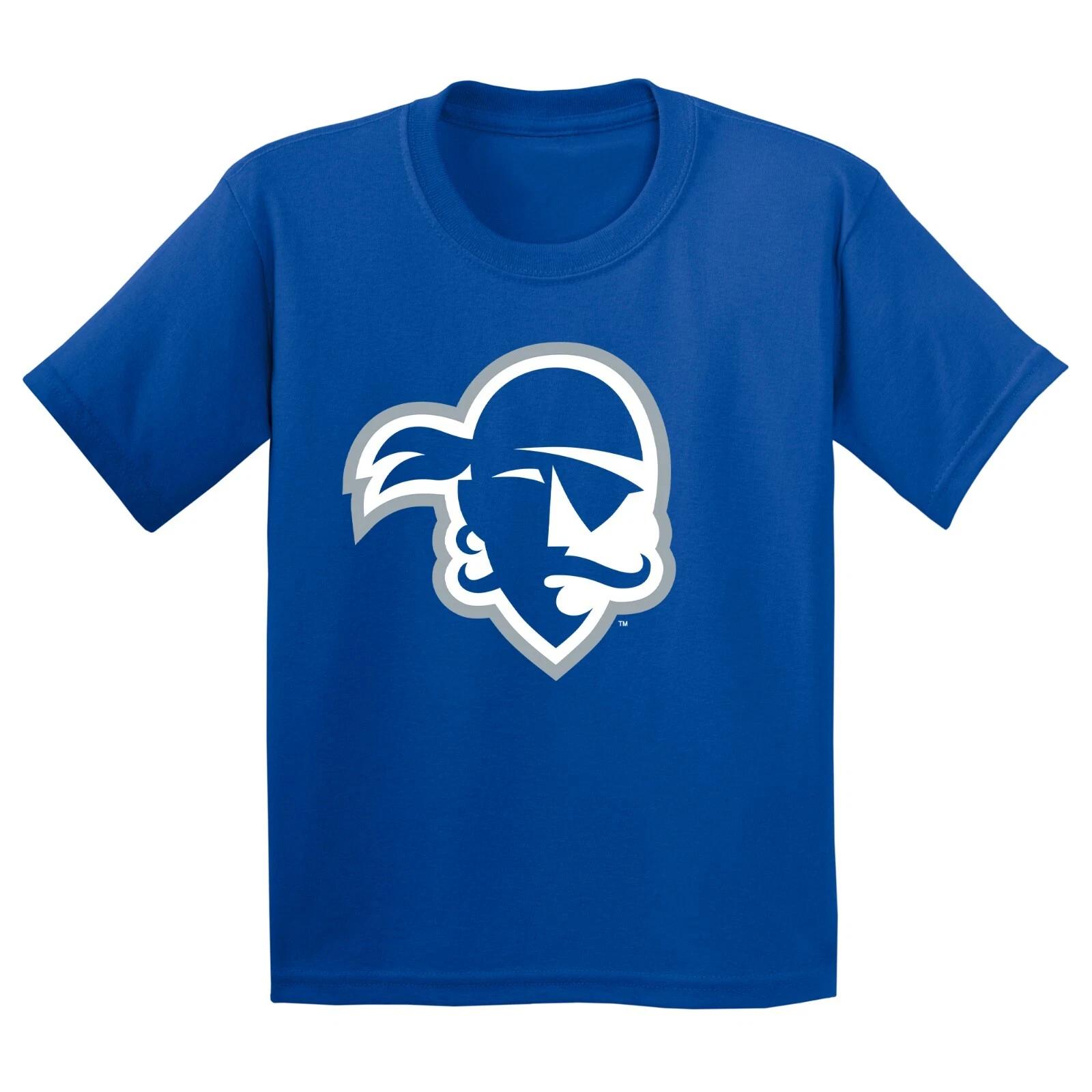 Seton Hall Pirates Primary Logo - University College Team Youth T-Shirt - Royal M