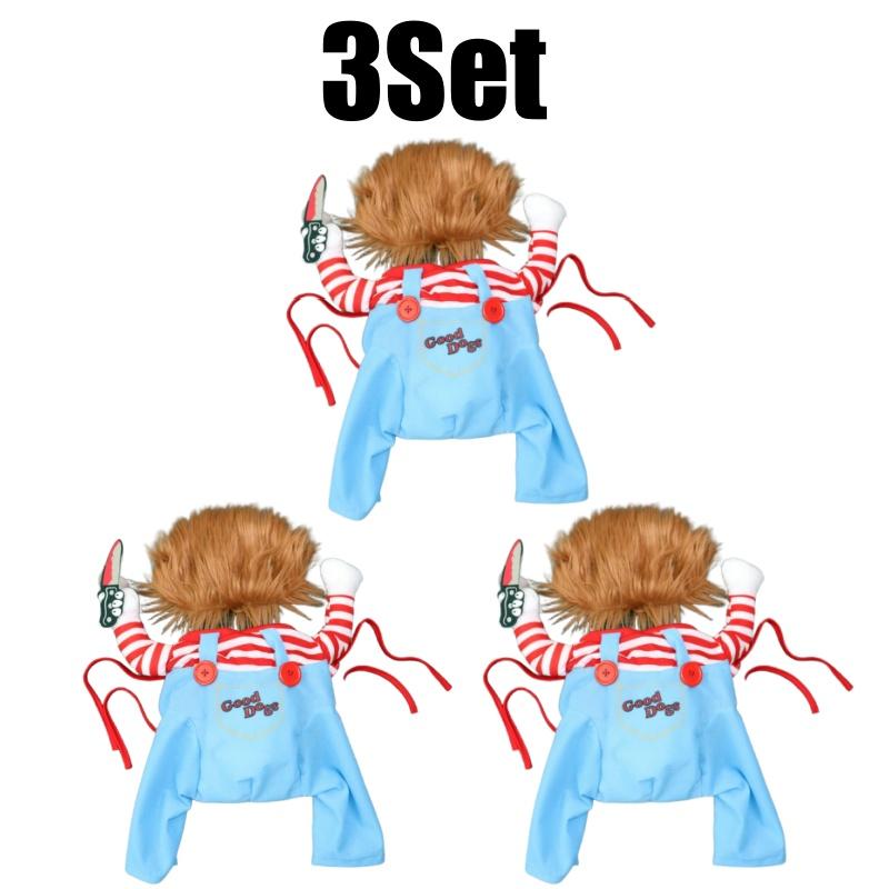 Dog Halloween Costumes Pet Deadly Doll Dog Costume Funny Dog Costumes Halloween Costume Clothes for Small Medium Pets
