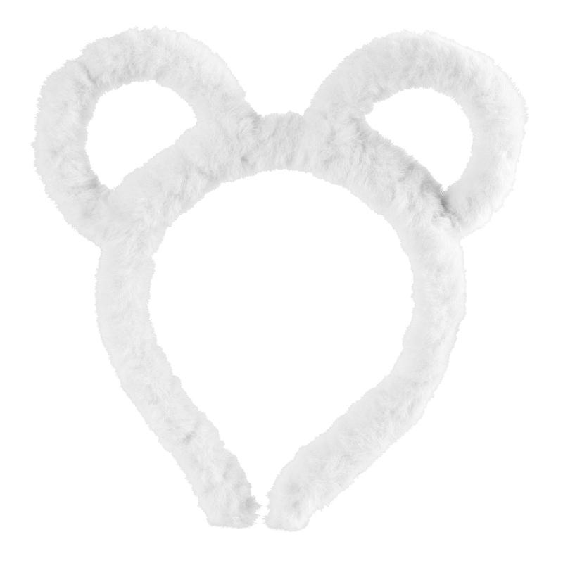 Soft Bear Ears Headbands Plush Mouse Hair Hoop for Washing Face Cartoon Animal Hairbands Halloween Costume Cosplay Headpiece