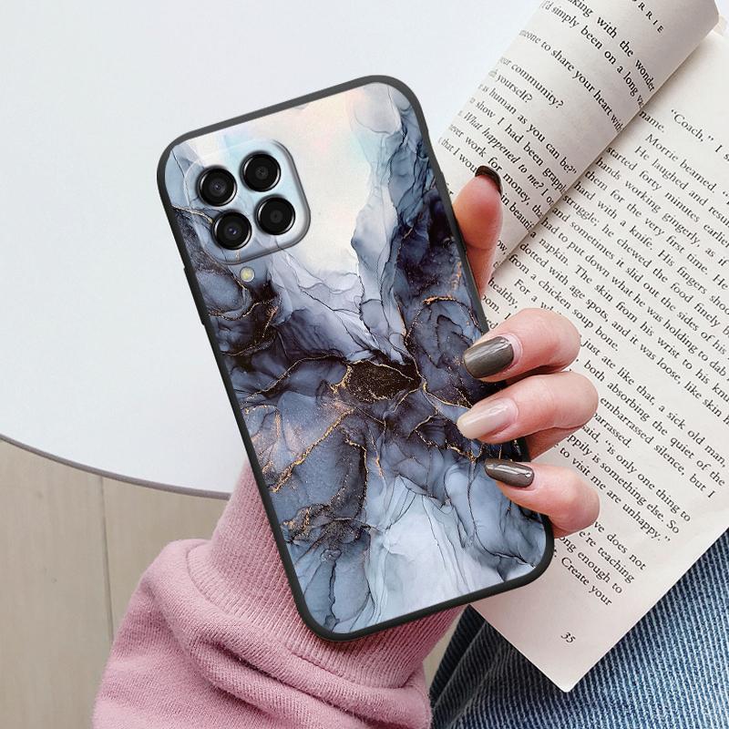 Case For Samsung Galaxy M33 M53 5G Phone Cover Vintage Marble Watercolor Painting Silicone tpu Funda For Samsung M55 M54 M34 M13