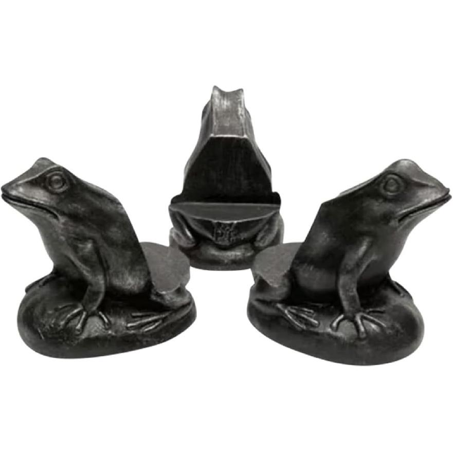 3Pcs Frog Resin Pot Decorative Feet, Plant Pot Support Feet for Outdoor, Animals Statue Pot Base Planter Risers, Flower Pot Plant Stand (Frog)