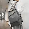 Men's Large Capacity PU Backpack Student Schoolbag Sports Computer Bag