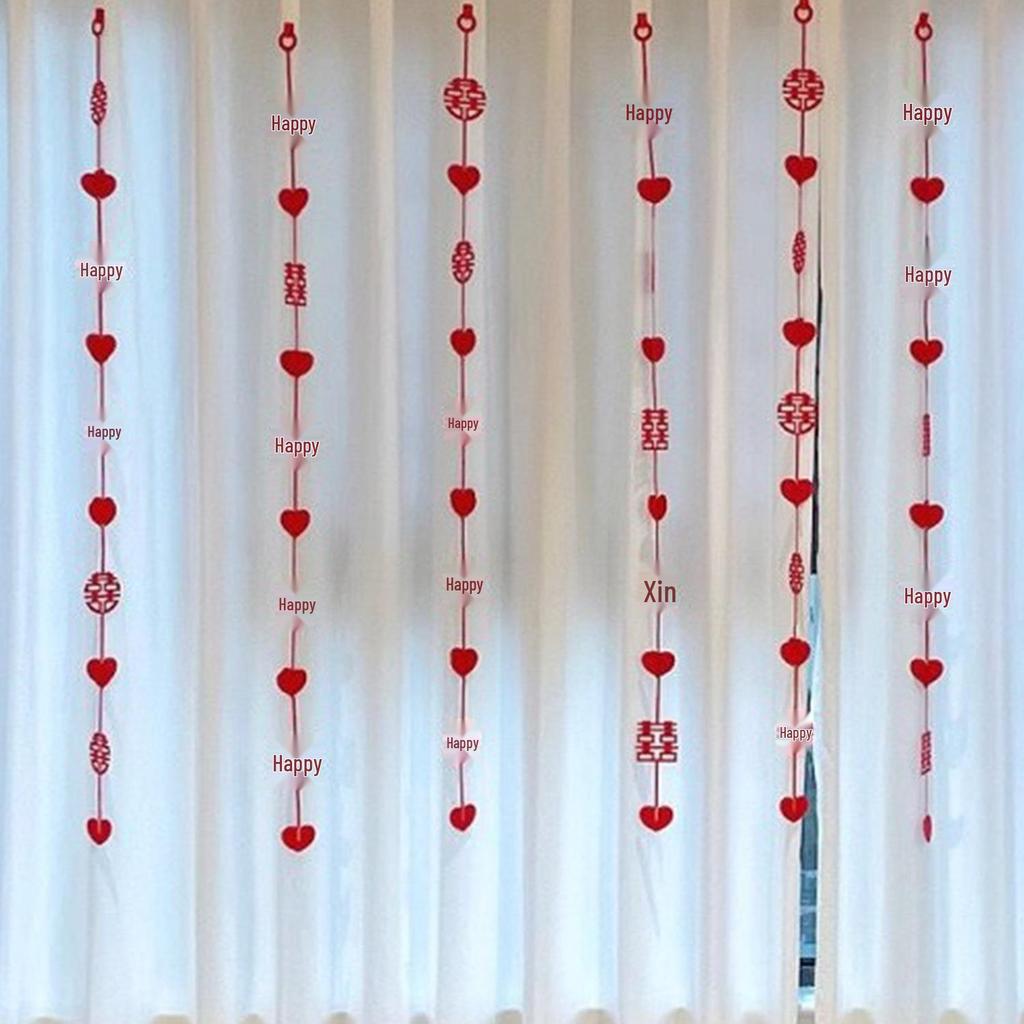 Wedding Pull Flower Curtain: Hanging Decoration for Bride & Groom's Room, Living Room, and Door. Perfect for New House or Wedding Arrangement.