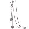 Chic 2021 Korean Style Tassel Ball T Bar Necklace For Women Beautiful Jewelry