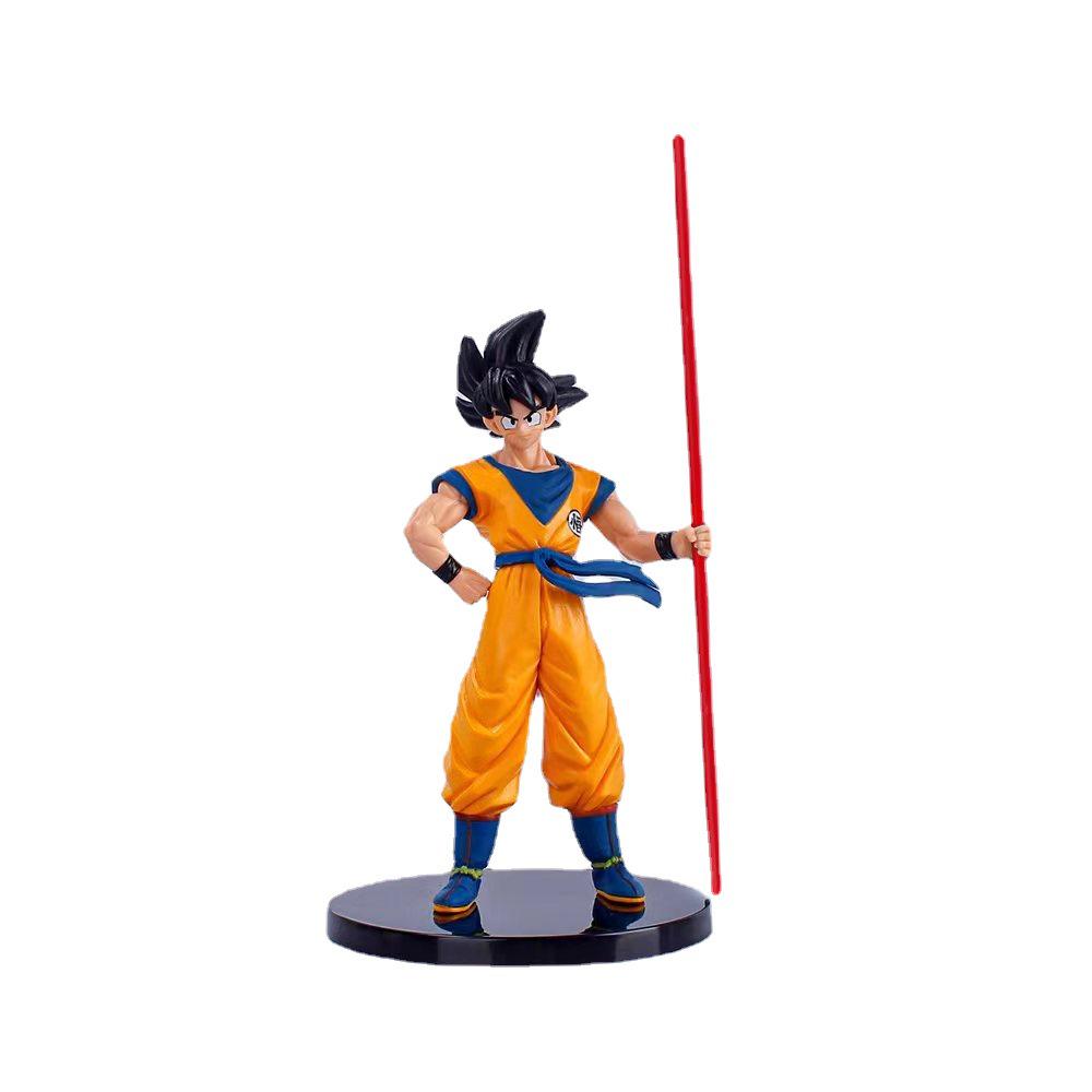 20th Anniversary Large Dragon Ball Son Goku Figure with Staff - Anime Ornament Model
