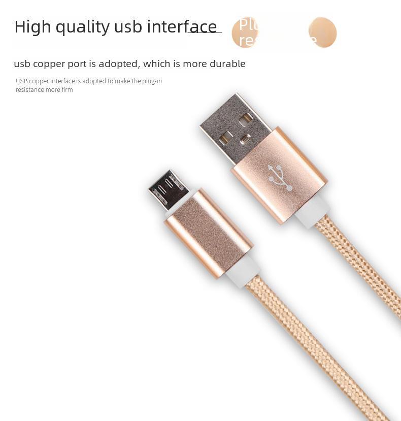 Apple, iPhone & Android Type-C Nylon Braided Charging Cable 2A