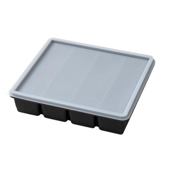 

Ice Cube Mold Silicone Freezer Tray with Lid Multi-Compartment Ice Cube Tray for Freezing Long Ice Cubes Broth